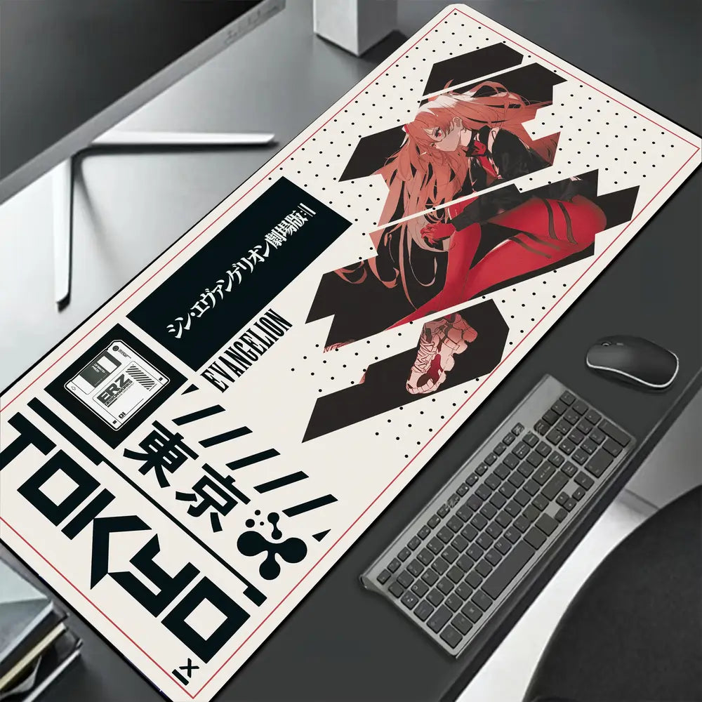 Asuka Langley Evangelion XXL Gaming Mouse Pad – 900x400mm Large Anime Desk Mat with Non-Slip Base | The Void Vault
