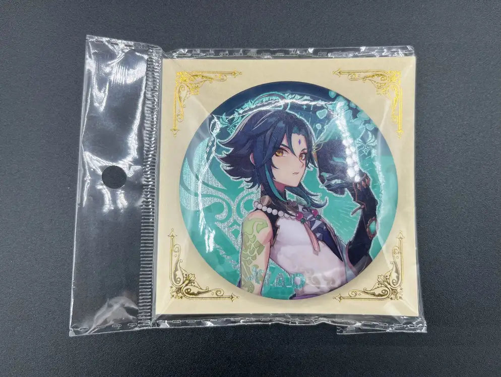 Xiao Genshin Impact Anime Pin Badge – Front View in Collector Packaging | The Void Vault