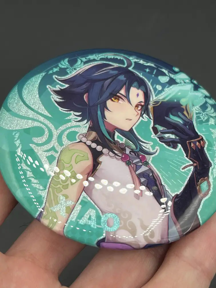 Xiao Genshin Impact Anime Pin Badge – Tilted Angle Highlighting Glossy Finish | The Void Vault